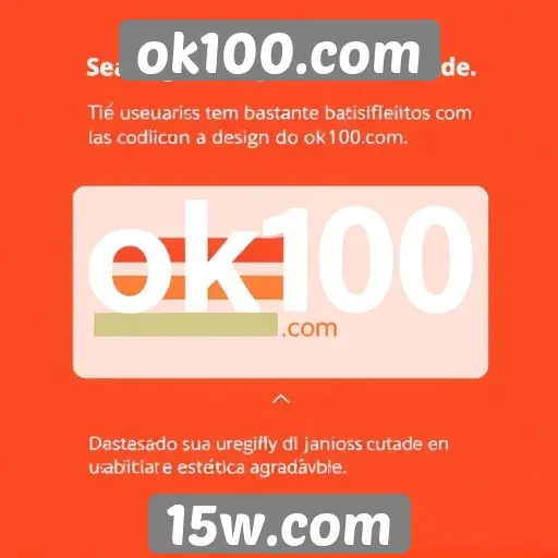 Recepção dos usuários ao design do ok100.com